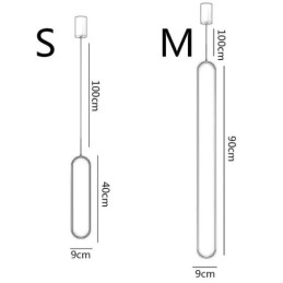 Moderne hanglamp Minimalistische ovale hanglamp