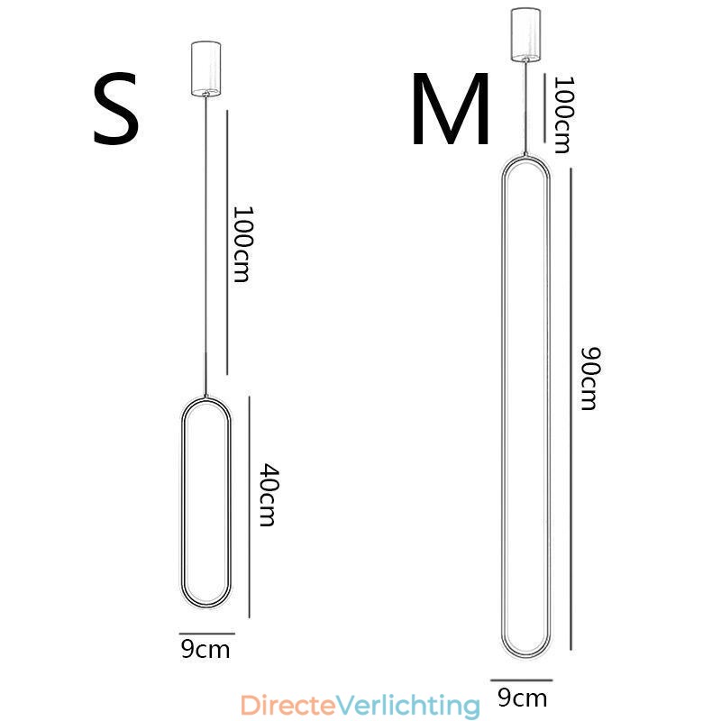 Moderne hanglamp Minimalistische ovale hanglamp
