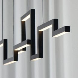 Moderne hanglamp acryl zwarte kroonluchter