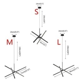 Moderne hanglamp dimbaar zwarte striplamp