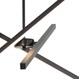 Moderne hanglamp dimbaar zwarte striplamp