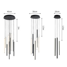 Moderne kroonluchter lange strip hanglamp duplex gebouw