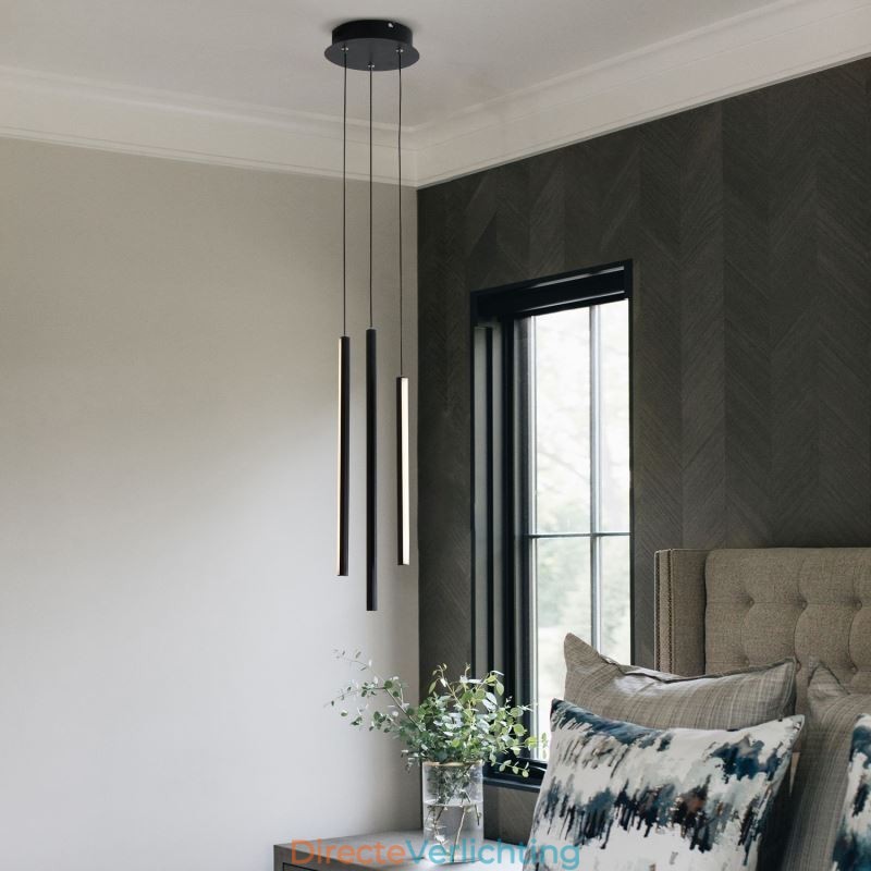 Moderne kroonluchter lange strip hanglamp duplex gebouw