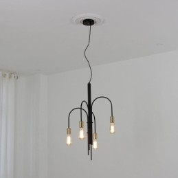 Moderne ijzeren kroonluchter, eenvoudige ijzeren hanglamp