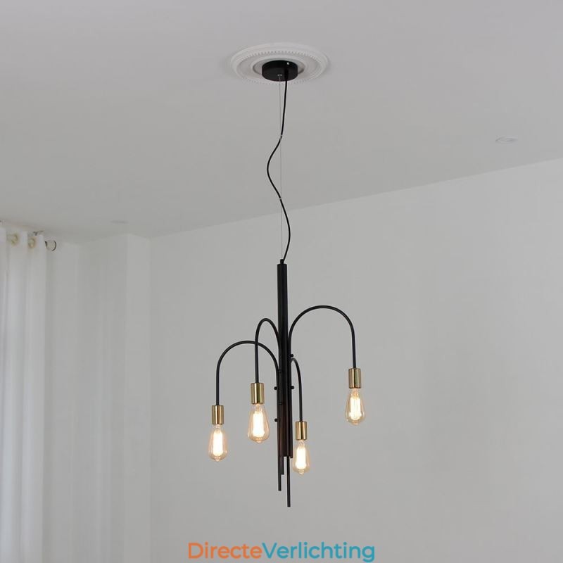 Moderne ijzeren kroonluchter, eenvoudige ijzeren hanglamp
