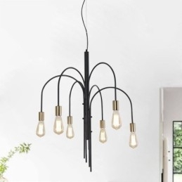 Moderne ijzeren kroonluchter, eenvoudige ijzeren hanglamp