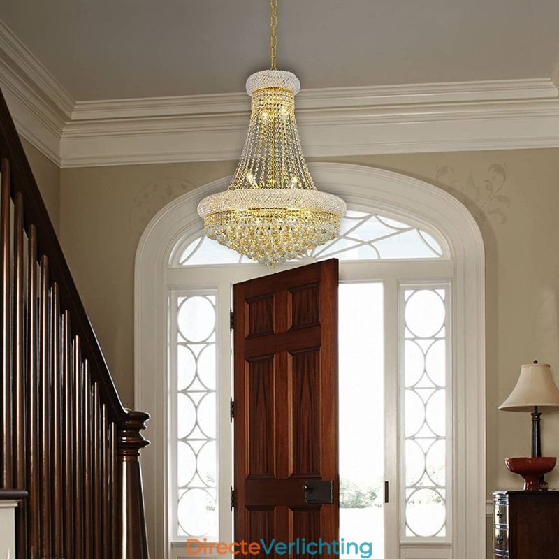 Kroonvormige kroonluchter Luxe kristallen hanglamp