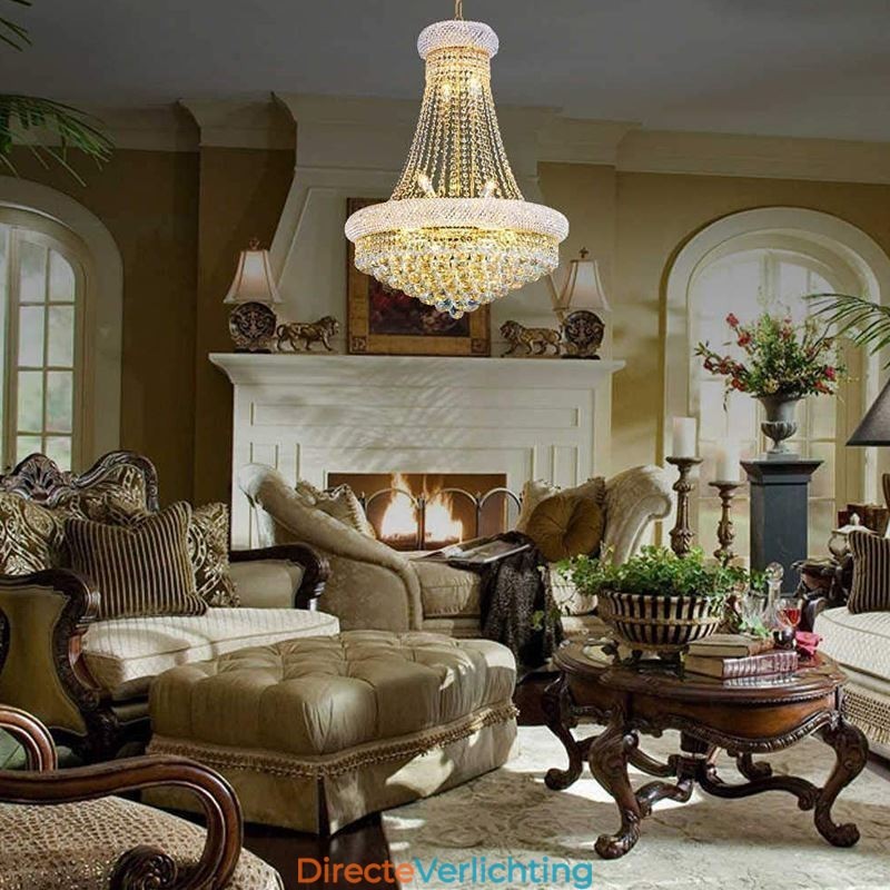 Kroonvormige kroonluchter Luxe kristallen hanglamp