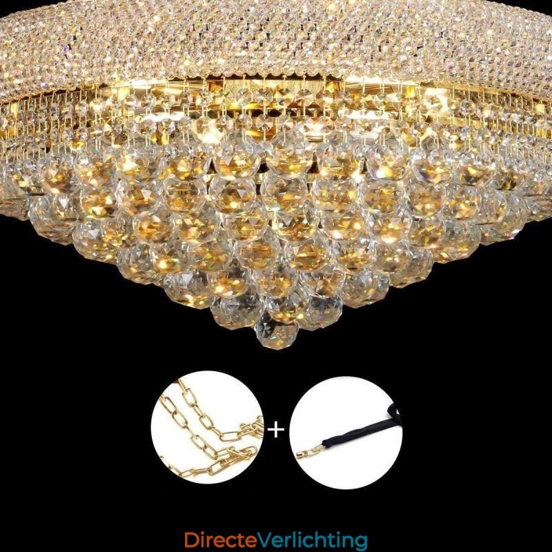 Kroonvormige kroonluchter Luxe kristallen hanglamp
