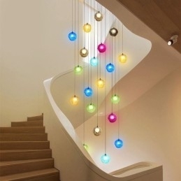 Moderne kristallen bol hanglamp kleurrijke kristallen kroonluchter (kleurrijke stijl neem contact met ons op)