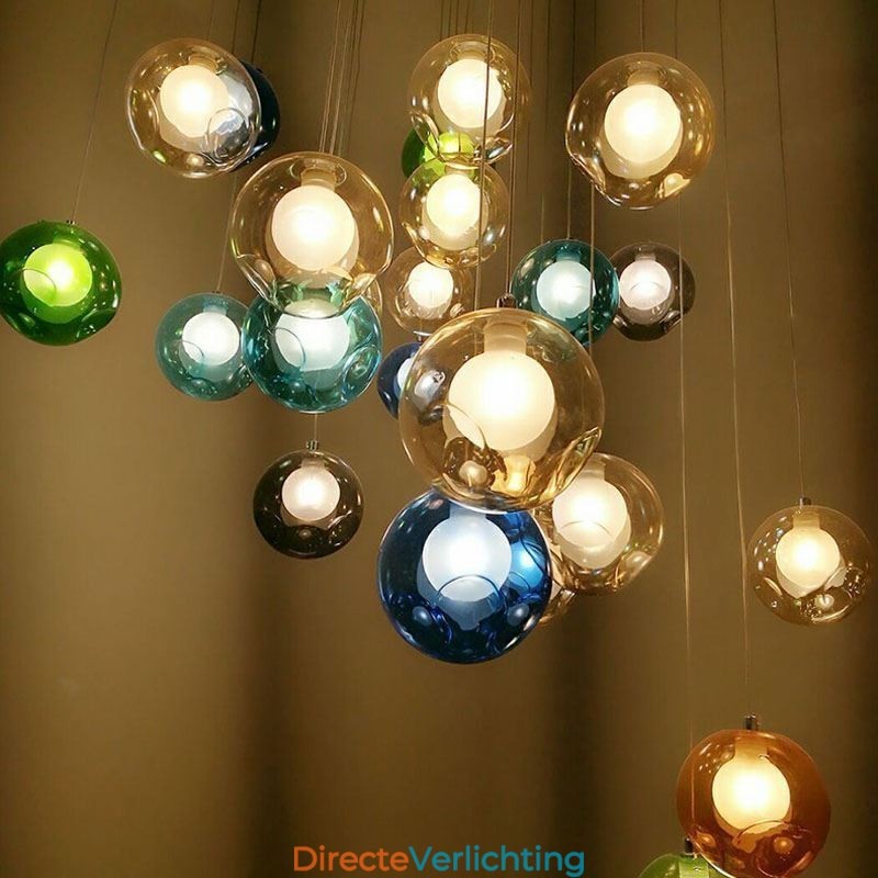 Moderne kristallen bol hanglamp kleurrijke kristallen kroonluchter (kleurrijke stijl neem contact met ons op)