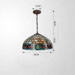 Glas-in-lood hanglamp Vintage hanglamp