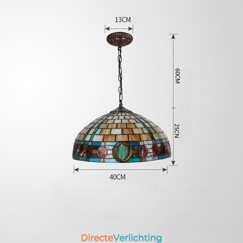 Glas-in-lood hanglamp Vintage hanglamp