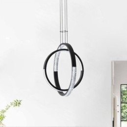 Moderne kroonluchter 2 ringen hanglamp eetkamer