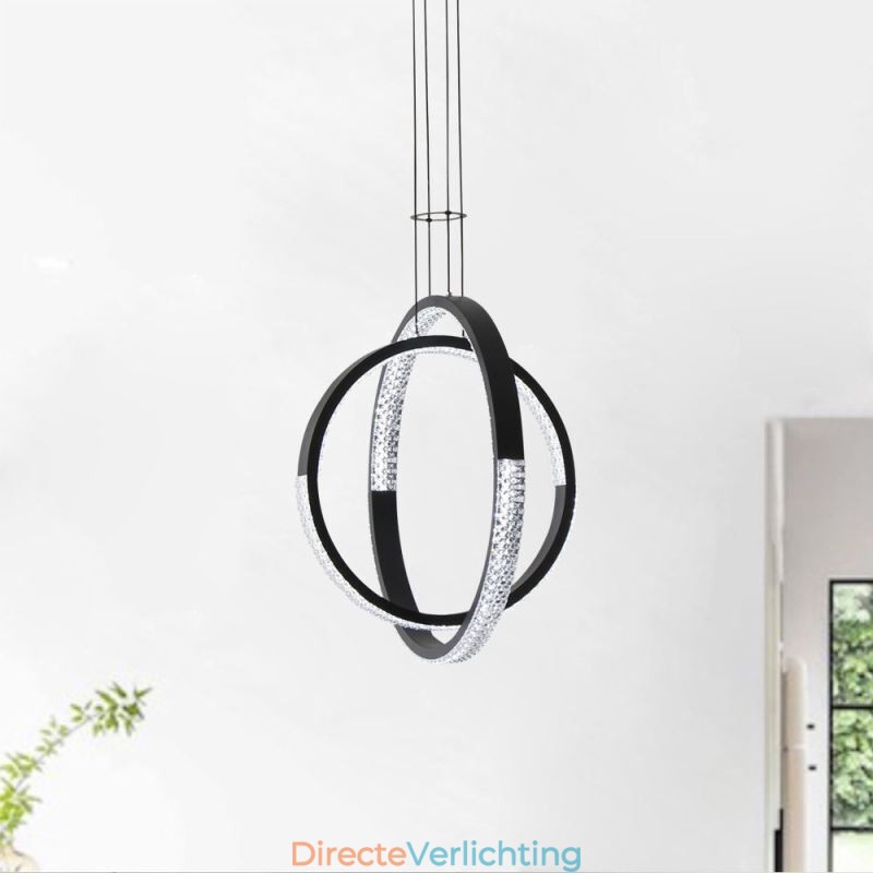 Moderne kroonluchter 2 ringen hanglamp eetkamer