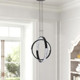 Moderne kroonluchter 2 ringen hanglamp eetkamer