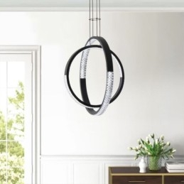 Moderne kroonluchter 2 ringen hanglamp eetkamer