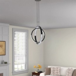 Moderne kroonluchter 2 ringen hanglamp eetkamer