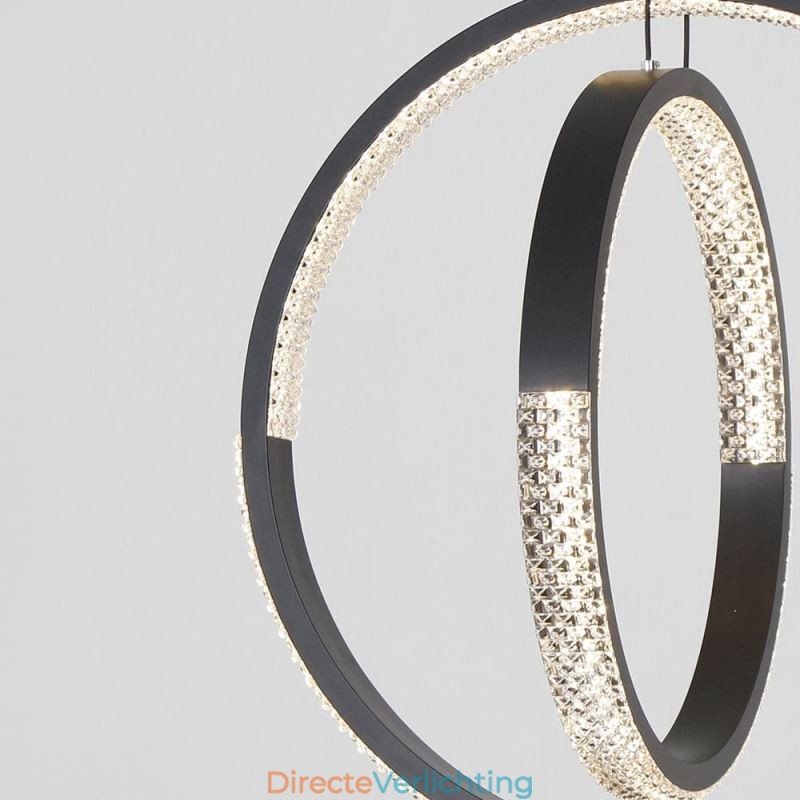Moderne kroonluchter 2 ringen hanglamp eetkamer