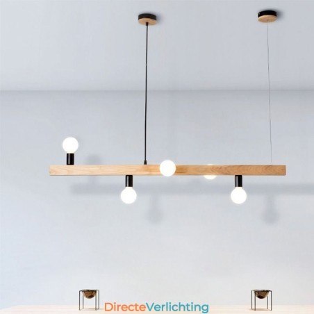 Japanse houten hanglamp molecuul kroonluchter Japanse houten hanglamp molecuul kroonluchter