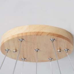 Japanse houten kroonluchter molecuul hanglamp