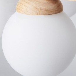 Japanse houten kroonluchter molecuul hanglamp