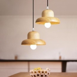 Japanse houten hanglamp Hoed Hanglamp
