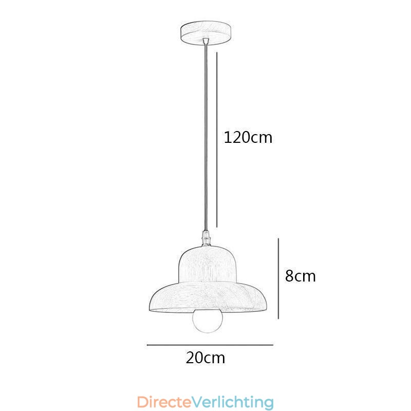 Japanse houten hanglamp Hoed Hanglamp