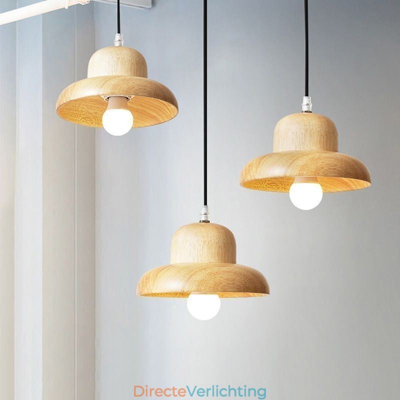 Japanse houten hanglamp Hoed Hanglamp