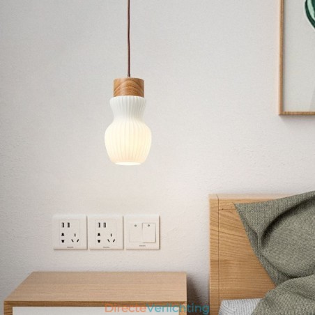Japanse houten hanglamp glazen waterkoker hanglamp Japanse houten hanglamp glazen waterkoker hanglamp