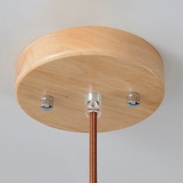 Japanse houten hanglamp glazen lantaarn hanglamp