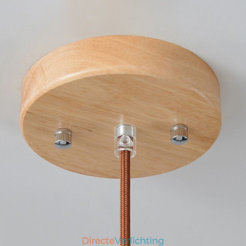 Japanse houten hanglamp glazen lantaarn hanglamp
