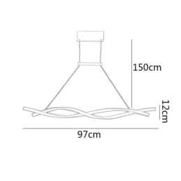 Moderne hanglamp Twist Design Hanglamp Eetkamer