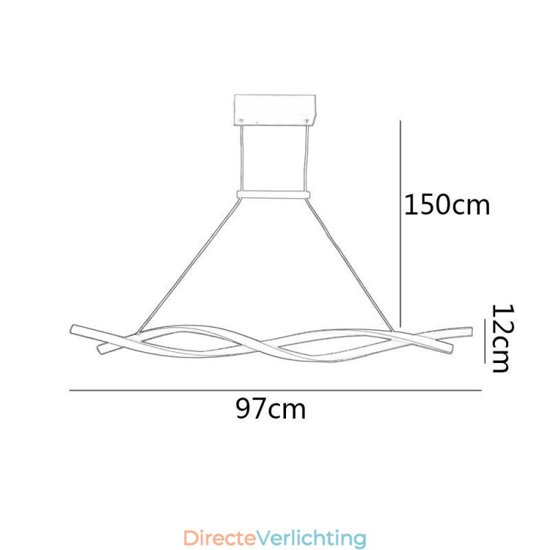Moderne hanglamp Twist Design Hanglamp Eetkamer