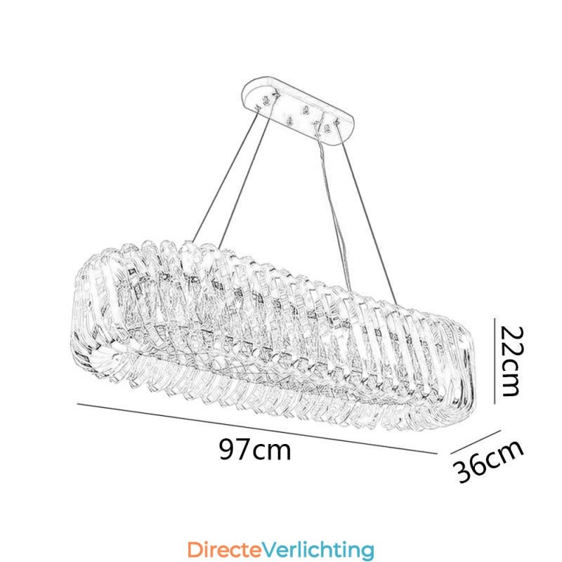 Luxe glazen hanglamp Europese stijl kroonluchter