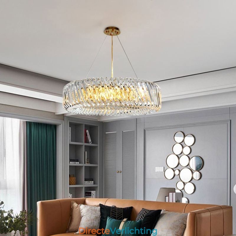 Europese hanglamp ronde glazen decoratie hanglamp