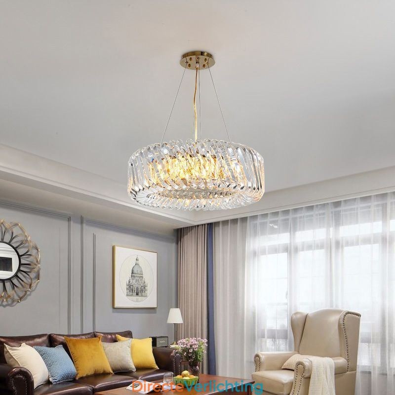 Europese hanglamp ronde glazen decoratie hanglamp