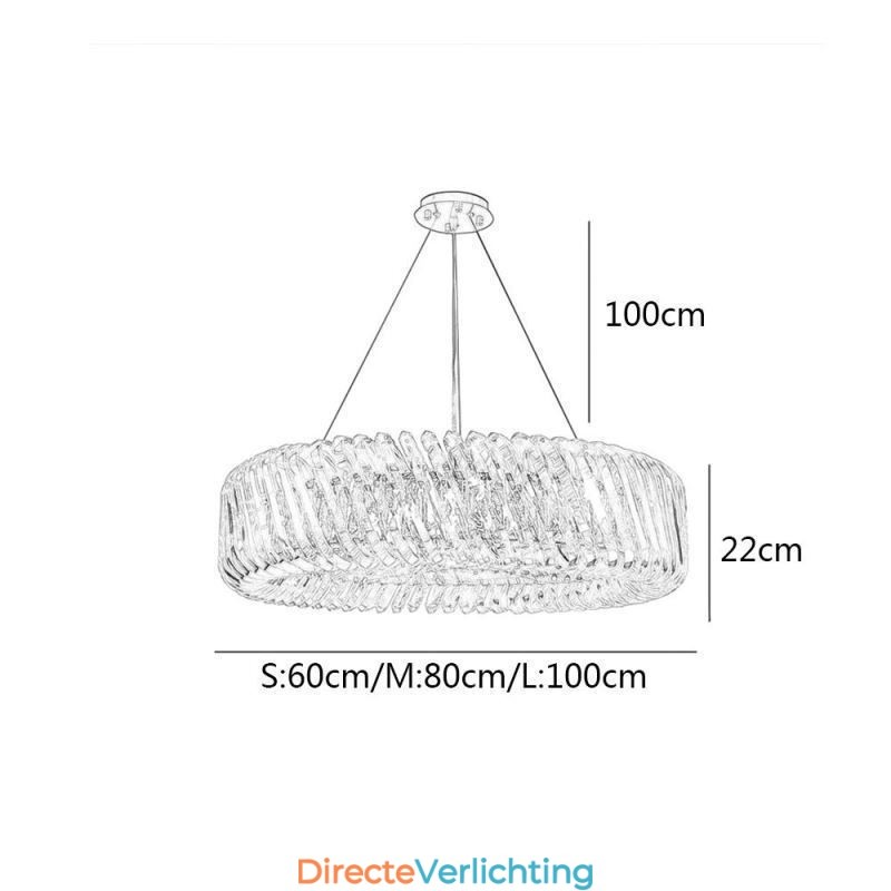 Europese hanglamp ronde glazen decoratie hanglamp