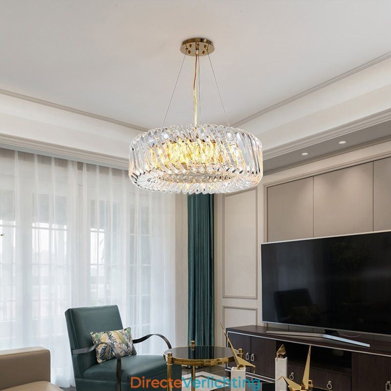 Europese hanglamp ronde glazen decoratie hanglamp