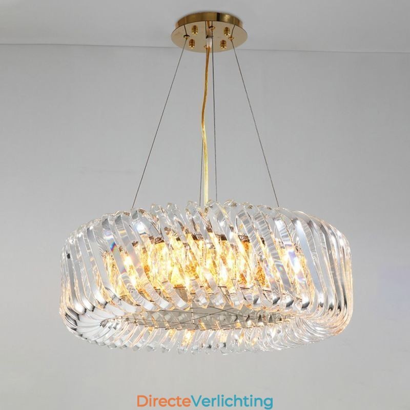 Europese hanglamp ronde glazen decoratie hanglamp