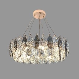 Europese ijzeren hanglamp creatieve glazen blad kroonluchter