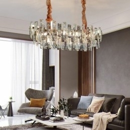 Europese glazen kroonluchterlamp ovale hanglampen