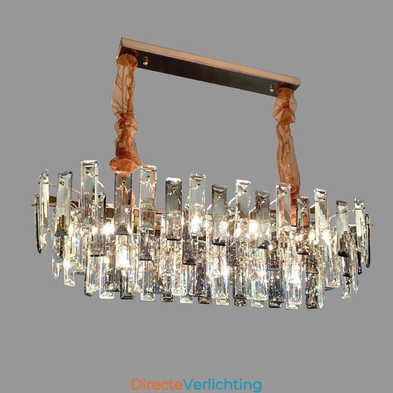 Europese glazen kroonluchterlamp ovale hanglampen