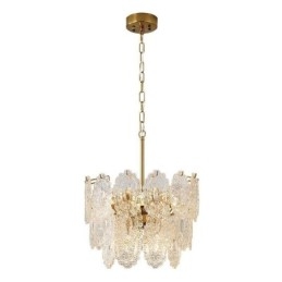 Moderne glazen hanglamp decoratie brons goud kroonluchter