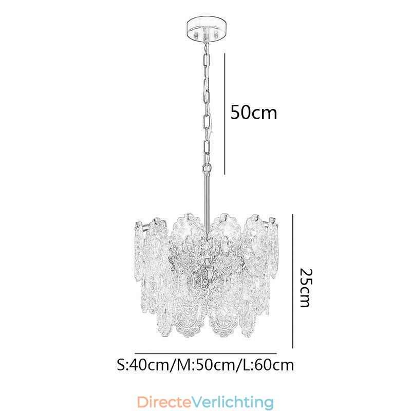 Moderne glazen hanglamp decoratie brons goud kroonluchter