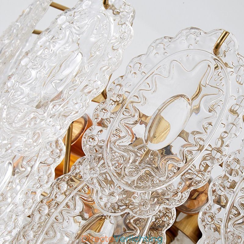 Moderne glazen hanglamp decoratie brons goud kroonluchter