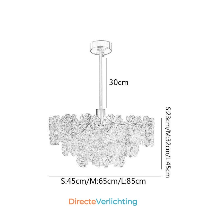 Luxe hanglamp Woondecoratie Glazen kroonluchter Woonkamer