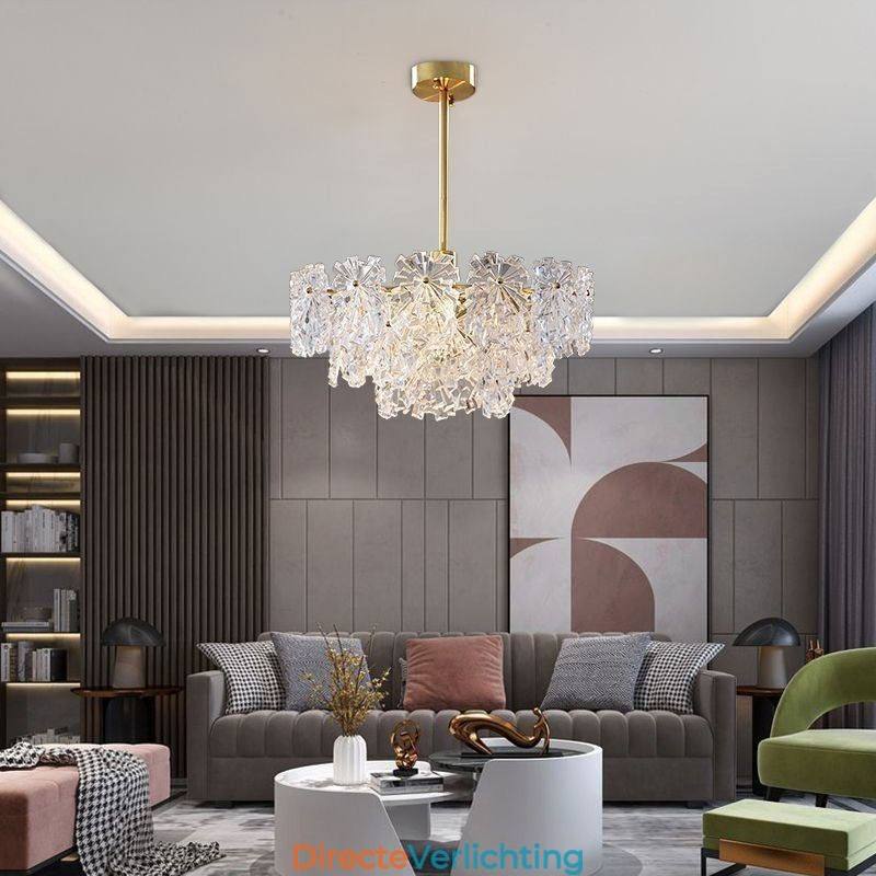 Luxe hanglamp Woondecoratie Glazen kroonluchter Woonkamer