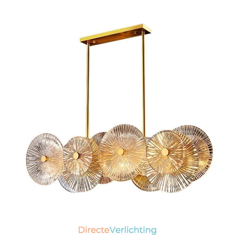 Moderne Spark Disc Kroonluchter Vuurwerk Glazen Hanglamp Woondecoratie Verlichting