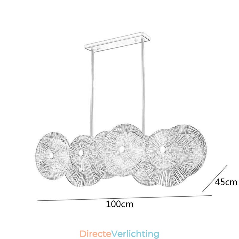 Moderne Spark Disc Kroonluchter Vuurwerk Glazen Hanglamp Woondecoratie Verlichting